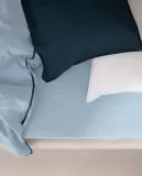 Простыня на резинке Zara Home хлопок, лён 100%, однотонный, 4126/900 — фото 8