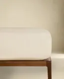 Простыня на резинке Zara Home сатин, хлопок 100%, однотонный, 1100/095 — фото 1