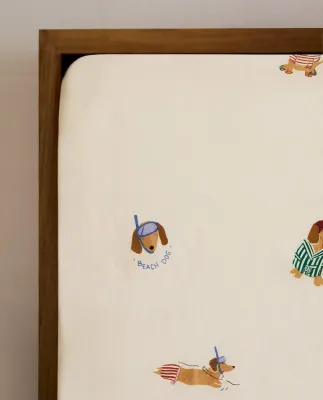 Простыня на резинке Zara Home, хлопок 100%, однотонный, 1610/900