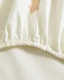Простыня на резинке Zara Home, хлопок 100%, однотонный, 1610/900 — фото 6
