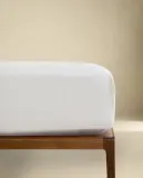 Простыня на резинке Zara Home хлопок, лён 100%, однотонный, 5190/900 — фото 1