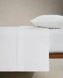 Простыня на резинке Zara Home хлопок, лён 100%, однотонный, 5190/900 — фото 5