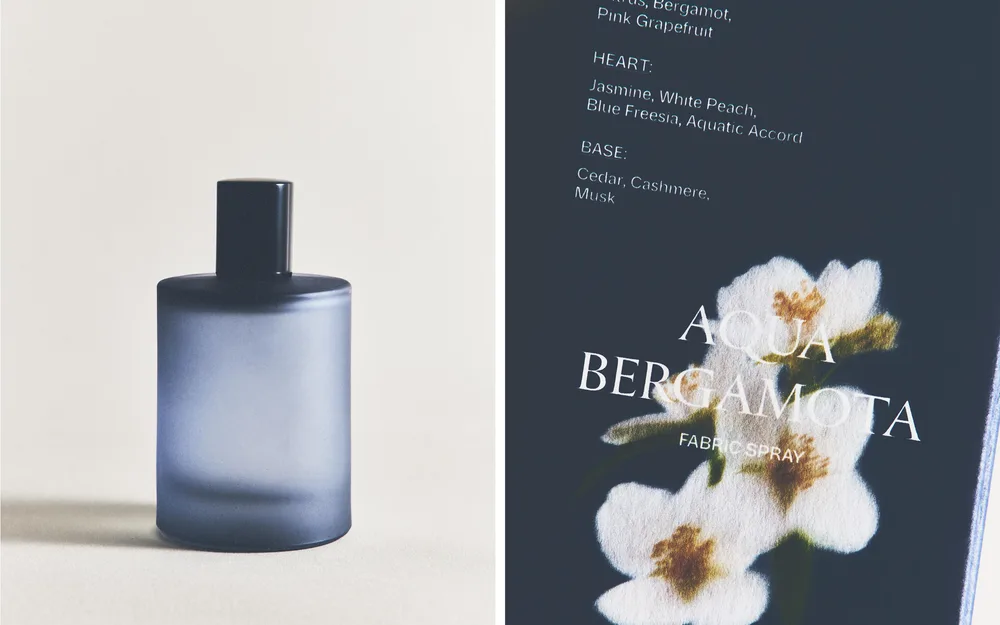 Zara Home Интерьерный ароматический спрей для текстиля Aqua Bergamota, 100 мл