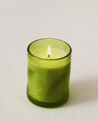 Zara Home Свеча ароматическая BERGAMOT & SANDALWOOD 155 г, растительный воск, аромат древесный, Зелёный