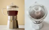 Zara Home Гейзерная кофеварка на 6 чашек, алюминий и боросиликатное стекло, для всех плит — фото 1