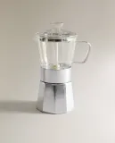 Zara Home Гейзерная кофеварка на 6 чашек, алюминий и боросиликатное стекло, для всех плит — фото 7