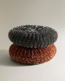 Zara Home Мочалка металлическая для посуды, сталь и медь, набор 2 шт — фото 4