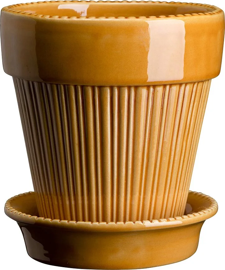 Горшок Bergs Potter Simona, керамика, 16 см, жёлтый