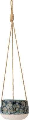 Горшок Bloomingville Mowbray, ротанг, 15,5 см, синий