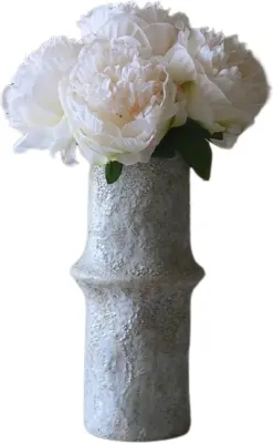 Искусственный цветок Пион Botane piwonie, пластик, 32 см, бежевый