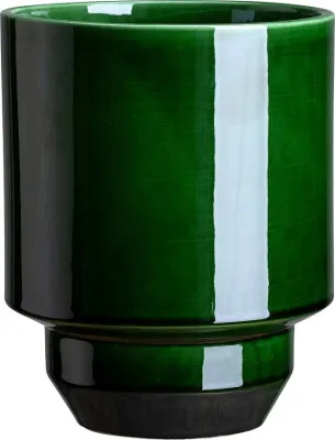Кашпо Bergs Potter Hoff, керамика, 18 см, зелёное