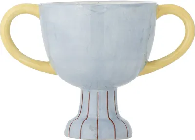 Кашпо Bloomingville Trophy, керамика, 14 см, синее