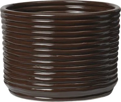 Кашпо Ferm Living Corduroy, керамика, 20 см, коричневое