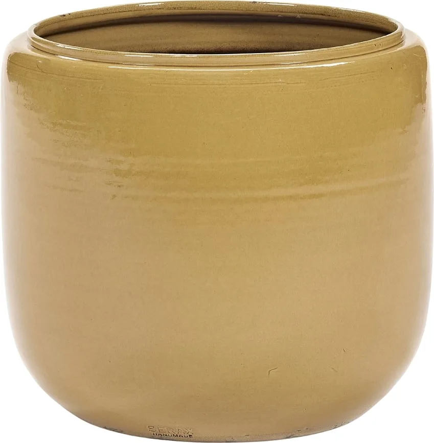 Кашпо Serax Glazed Shades, керамика, 37 см, жёлтое