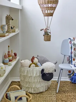 Корзина для хранения Bloomingville Dolly owieczka, прямоугольная, хлопок, 40 25 см, белая