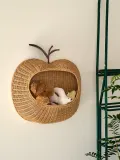 Корзина для хранения Ferm Living Apple, круглая, ротанг, 49,6 см, коричневая — фото 1