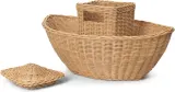 Корзина для хранения Ferm Living Ark, круглая, ротанг, 41 см, бежевая — фото 4