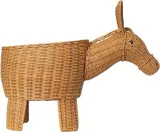 Корзина для хранения Ferm Living Donkey, круглая, ротанг, 35 см, коричневая — фото 1