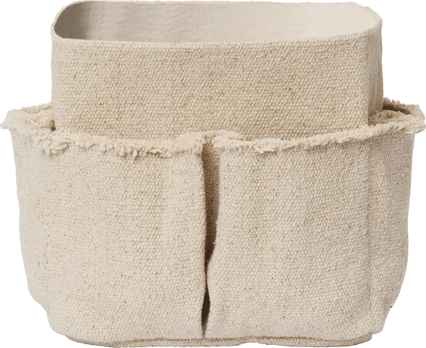 Корзина для хранения Ferm Living Hokan, круглая, хлопок, 18 см, бежевая