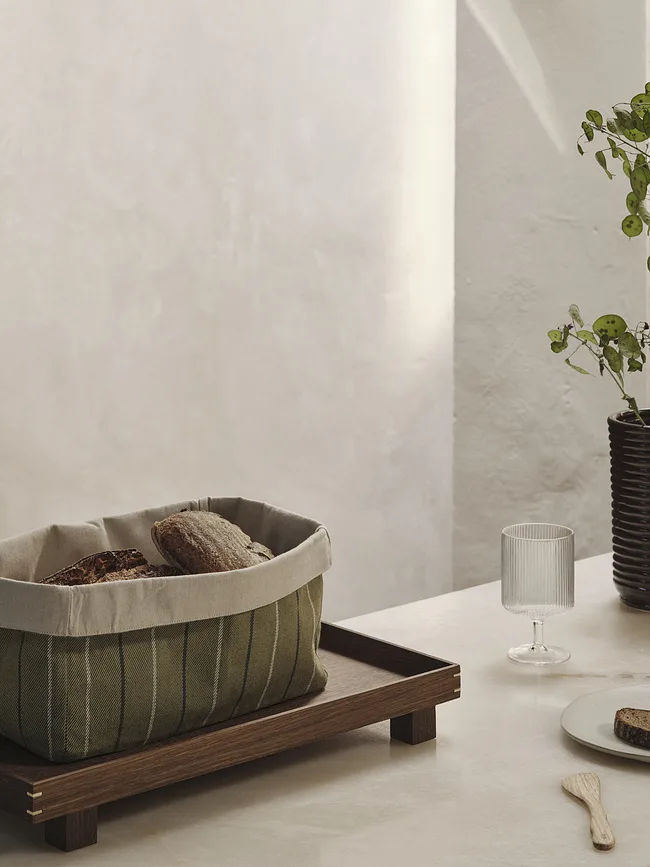 Корзина для хранения Ferm Living Ito, прямоугольная, хлопок, 30 30 см, зелёная
