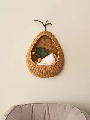 Корзина для хранения Ferm Living Pear, круглая, ротанг, 45,7 см, коричневая