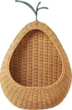 Корзина для хранения Ferm Living Pear, круглая, ротанг, 45,7 см, коричневая — фото 2