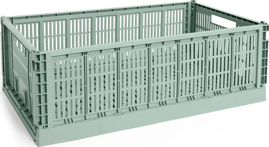 Корзина для хранения Hay Colour Crate, круглая, пищевой пластик, 42 см, зелёная