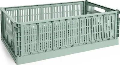 Корзина для хранения Hay Colour Crate, круглая, пищевой пластик, 42 см, зелёная