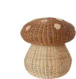 Корзина для хранения OYOY Mushroom, квадратная, ротанг, 42 42 см, бежевая — фото 2
