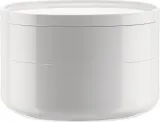 Шкатулка для украшений Alessi Birillo, круглая, пластик, 18 см, белая — фото 1
