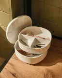 Шкатулка для украшений Alessi Birillo, круглая, пластик, 18 см, белая — фото 3