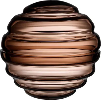 Шкатулка для украшений Nude Nest, круглая, хрусталь, 15 см, коричневая
