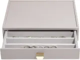 Шкатулка для украшений Stackers Classic, прямоугольная, синтетический материал, 25 18 см, коричневая — фото 1