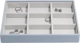 Шкатулка для украшений Stackers Classic, прямоугольная, синтетический материал, 25 18 см, синяя — фото 1