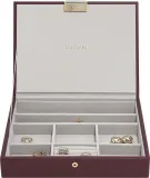 Шкатулка для украшений Stackers Classic, прямоугольная, экокожа, 18 25 см, красная · арт. fabr 76863 — фото 3