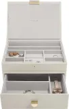 Шкатулка для украшений Stackers Classic, прямоугольная, экокожа, 23,9 23,9 см, бежевая — фото 1