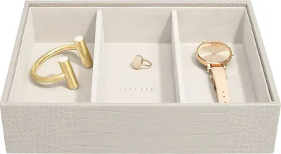 Шкатулка для украшений Stackers Classic, прямоугольная, экокожа, 25 18 см · арт. fabr 74350