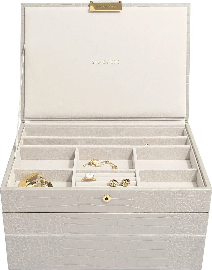 Шкатулка для украшений Stackers Classic, прямоугольная, экокожа, 25 18 см · арт. fabr 74370