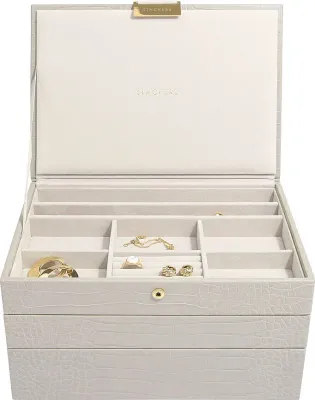 Шкатулка для украшений Stackers Classic, прямоугольная, экокожа, 25 18 см · арт. fabr 74370