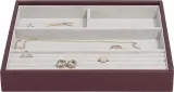 Шкатулка для украшений Stackers Classic, прямоугольная, экокожа, 25 25 см, красная · арт. fabr 76866 — фото 3