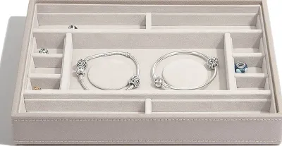 Шкатулка для украшений Stackers, прямоугольная, экокожа, 25 25 см
