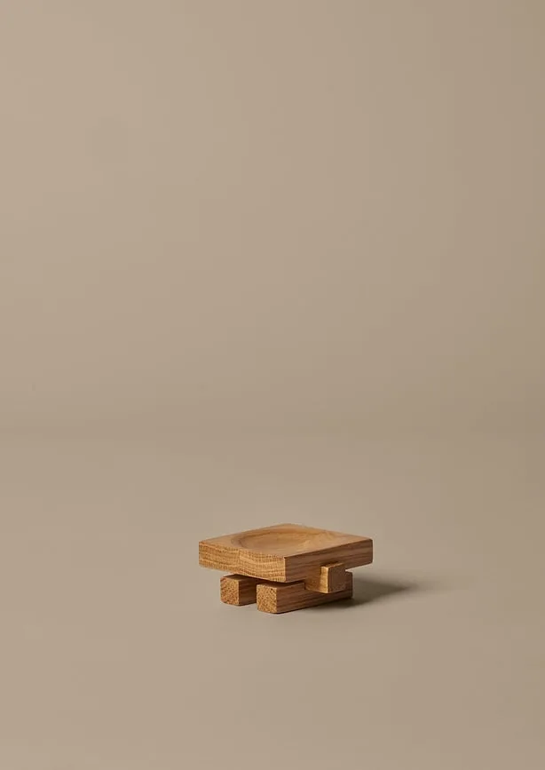 Подставка для украшений Ferm Living Moku naturalny dab, круглая, дерево, 7 см