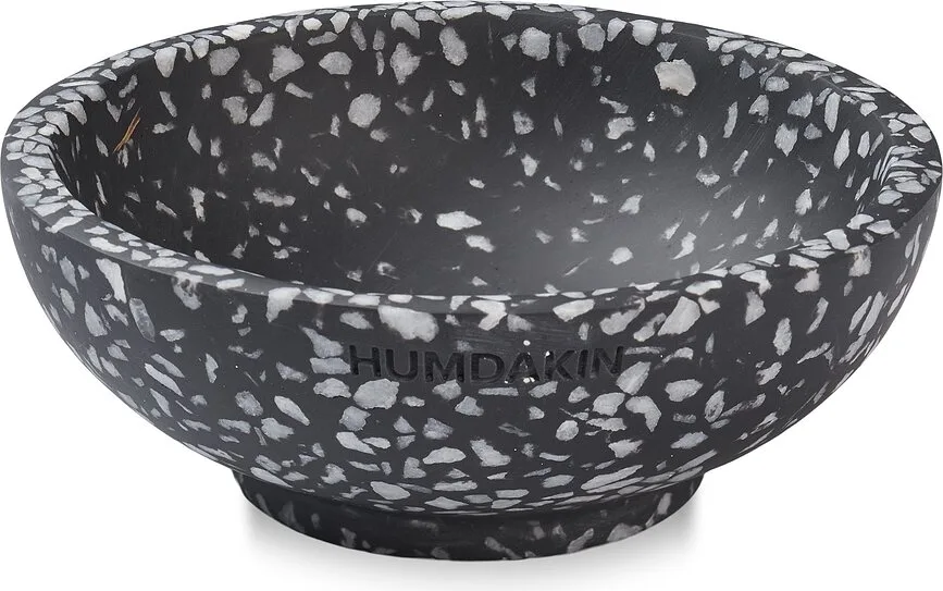 Подставка для украшений Humdakin Firenze Terrazzo, круглая, камень, 13 см, чёрная