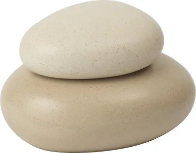 Банка для хранения Ferm Living dekoracyjny Pebble piaskowy, каменная керамика, бежевая