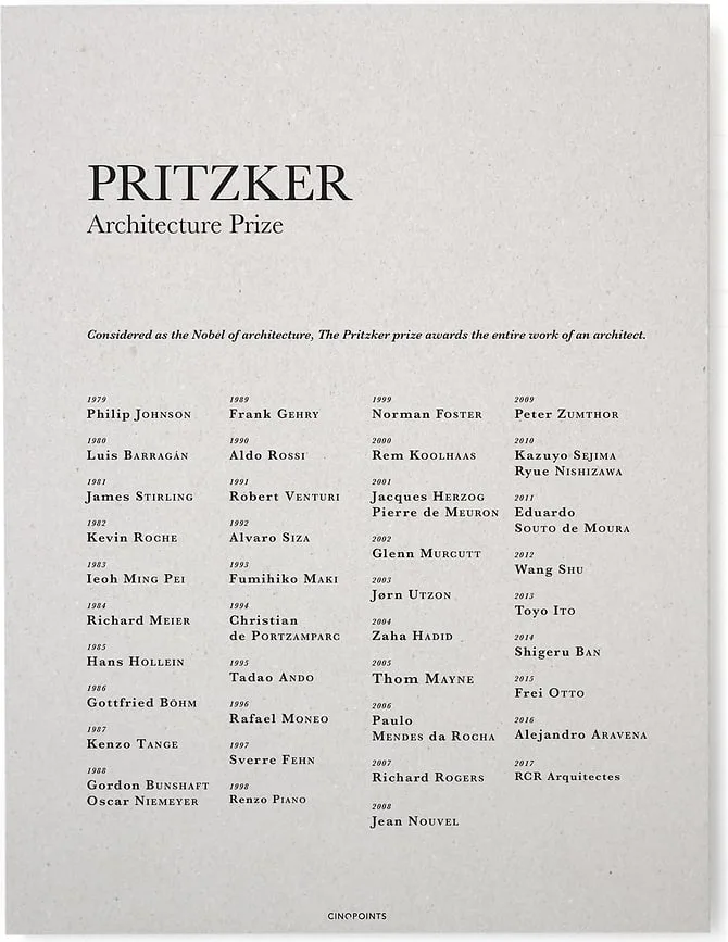 Панно Cinqpoints Pritzker Prize, бумага, 40 30 см