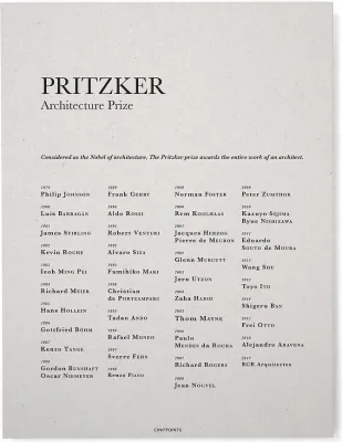 Панно Cinqpoints Pritzker Prize, бумага, 40 30 см