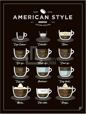 Панно Follygraph American Style Coffee, бумага, 70 50 см