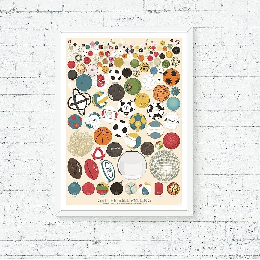 Панно Follygraph The Great Collection of 127 Balls, бумага, 59,5 42 см