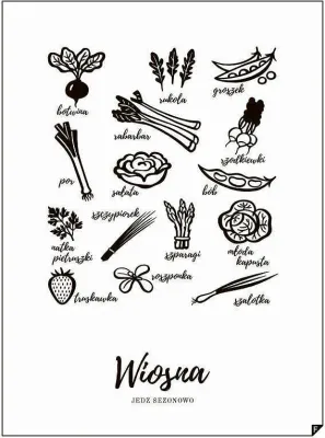 Панно Follygraph Wiosna - Jedz sezonowo, бумага, 30 21 см