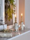 Набор подсвечников Bloomingville Faella, 2 предмета, керамика, 12 11 см, белый — фото 3